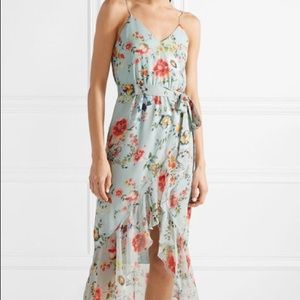 Alice + Olivia Mable Floral Silk Midi Dress